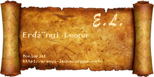 Erényi Leona névjegykártya